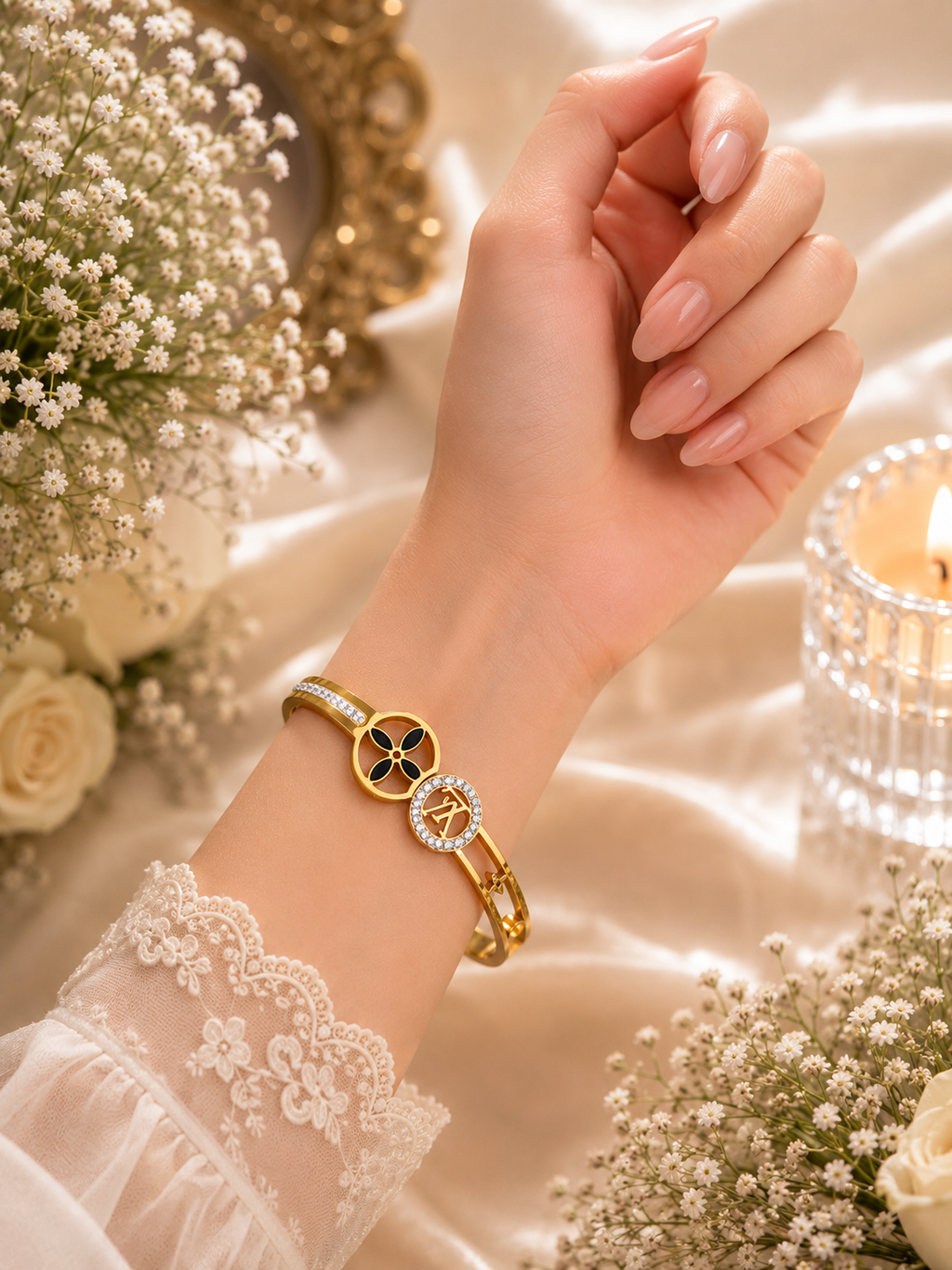 Heritage Symbols Bracelet – Timeless Icons in Gold Harmony