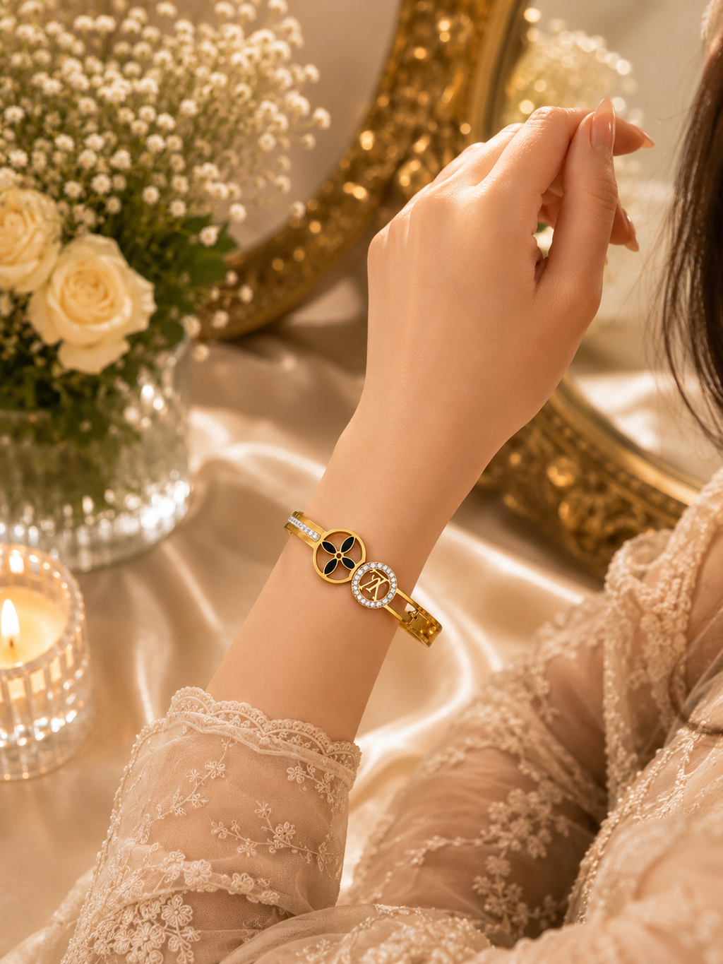 Heritage Symbols Bracelet – Timeless Icons in Gold Harmony