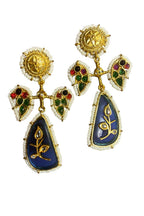 Kashmiri Inspired Meenakari Drop Earrings