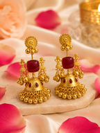 Nrityangana Viraasat Luxe – Temple Jhumka Kashmiri Earrings