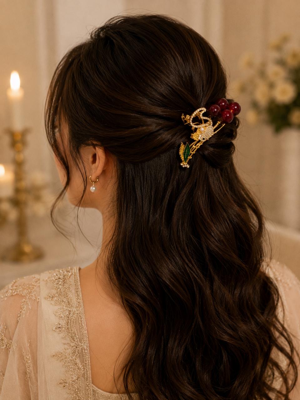 Cerise Royale Cherry Hair Clutcher for women