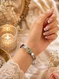Eye Silver Tone Cuff Bracelet with Crystal – Stile Sovrano