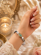 Eye Silver Tone Cuff Bracelet with Crystal – Stile Sovrano