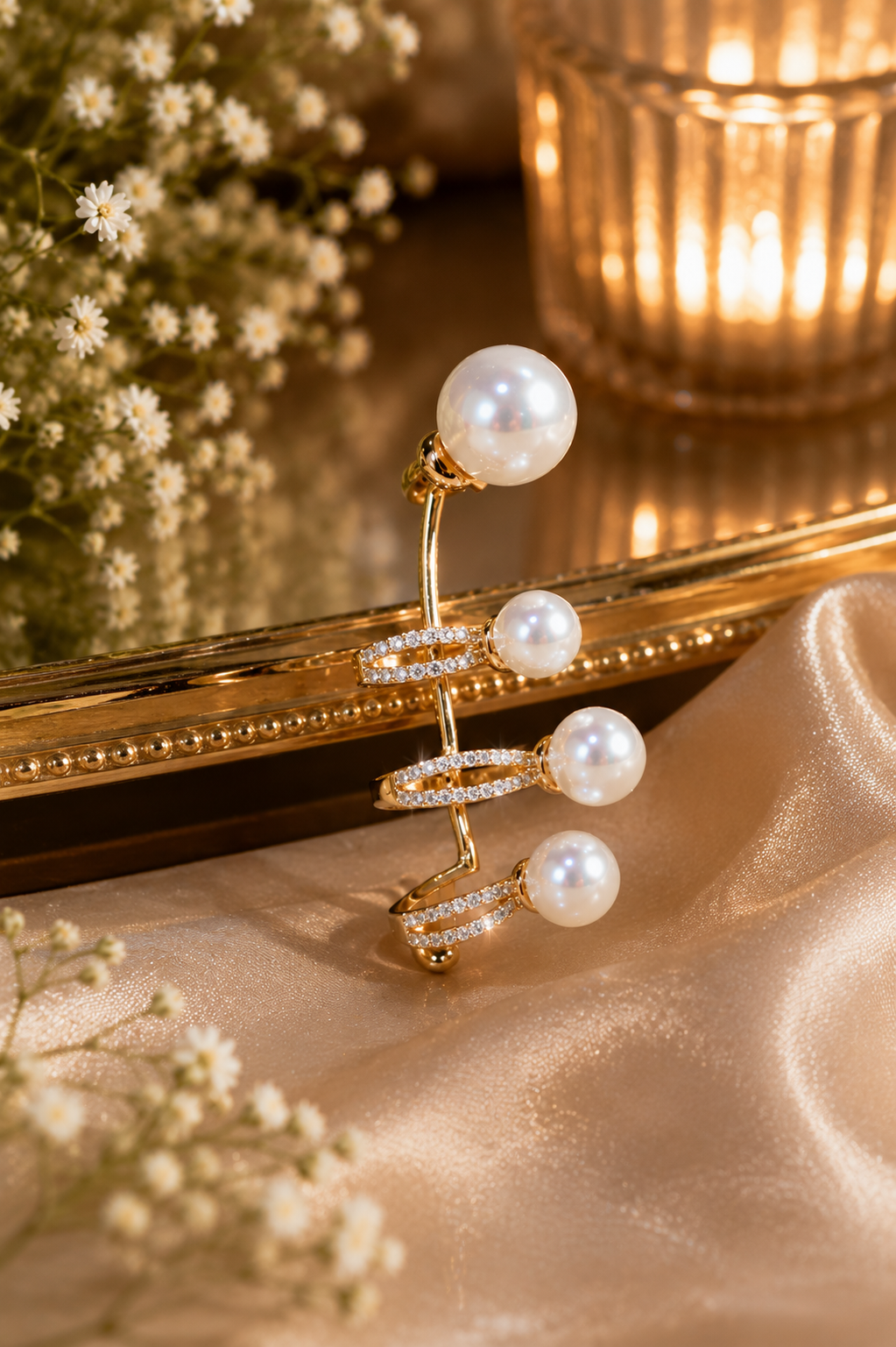 Pearl Halo EarCuffs