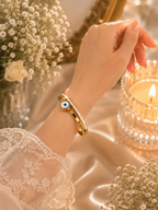 Aurora Duo Bracelet – Protective Grace in Structured Gold