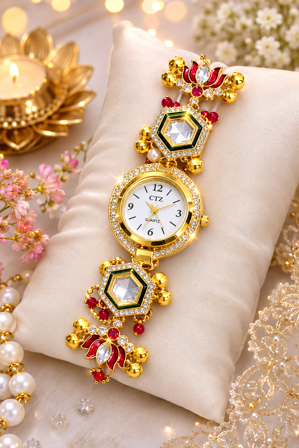 Stile Sovrano Raksha Bandhan Heritage Rakhi Bracelet Watch for Brother | Premium Designer Rakhi Watch | Rakhi Utsav Collection
