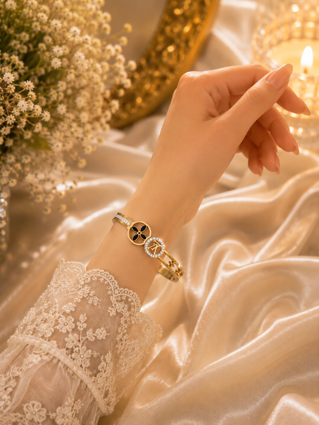Heritage Symbols Bracelet – Timeless Icons in Gold Harmony