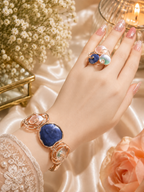 Aurora Spiral Cuff Bracelets– Cosmic Duality in Sculpted Gold
