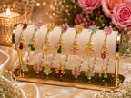 Stile Sovrano Rangrez Kashmiri Crystal Beaded Bangles Set for Women | Traditional Ethnic Bangles (Set of 8)