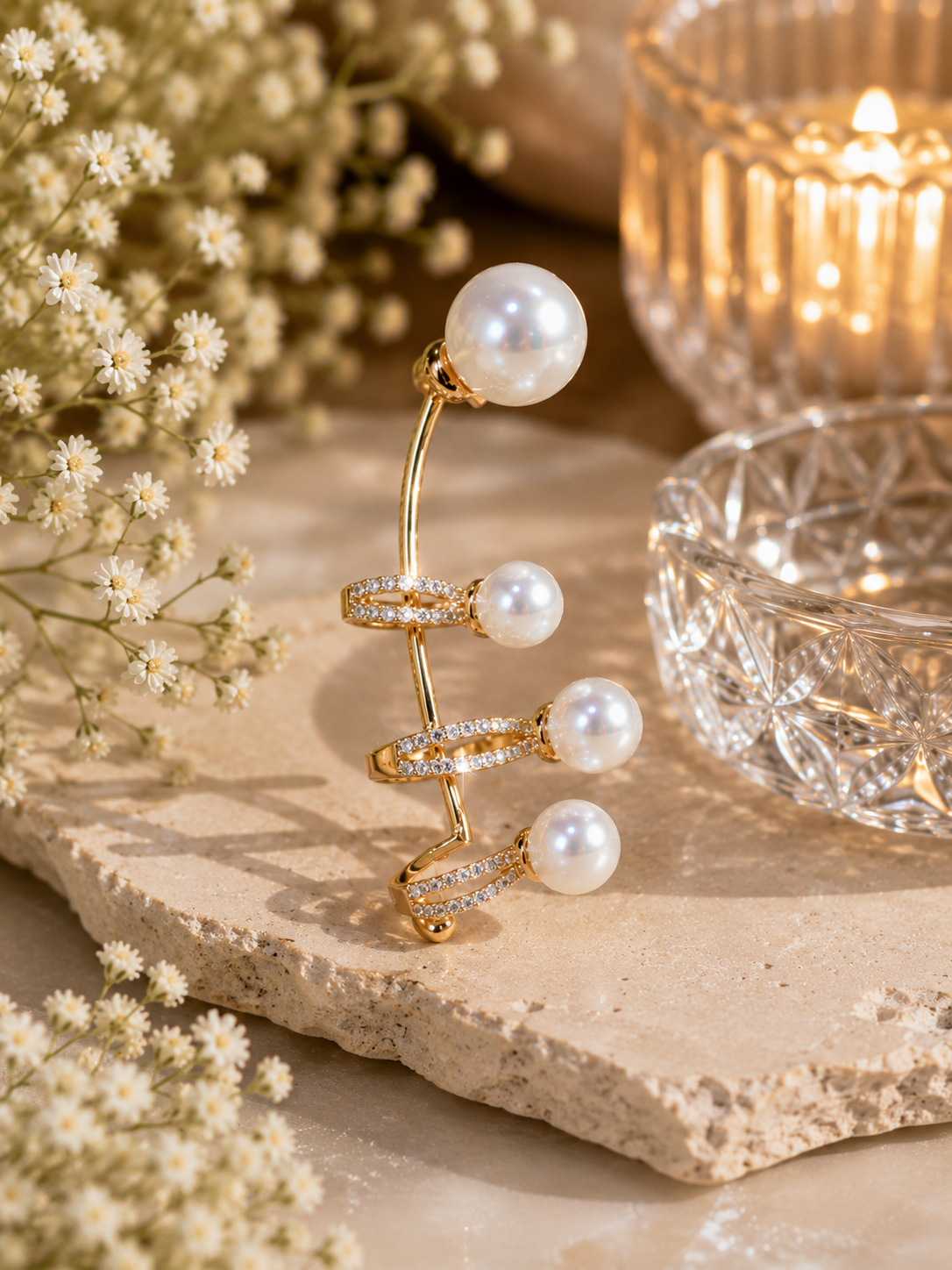 Pearl Halo EarCuffs