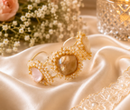 Freshwater Pearl Open Cuff Bracelet Gold Tone – Stile Sovrano
