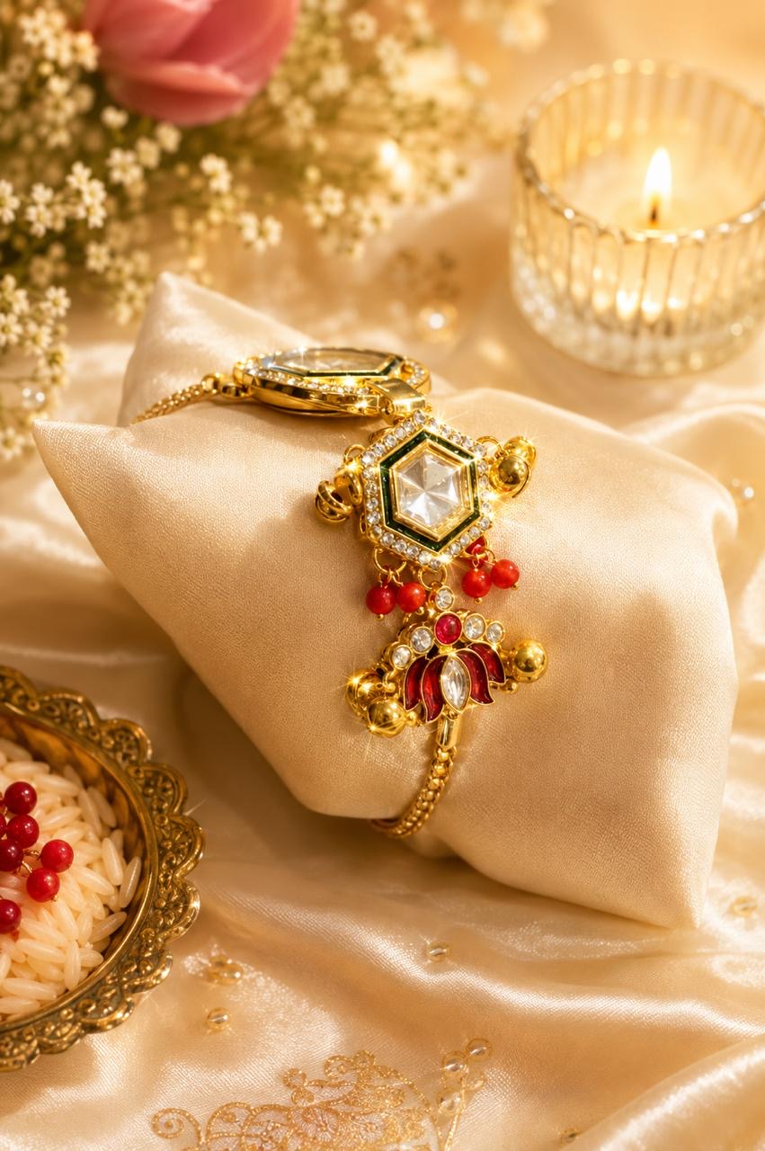 Stile Sovrano Raksha Bandhan Heritage Rakhi Bracelet Watch for Brother | Premium Designer Rakhi Watch | Rakhi Utsav Collection