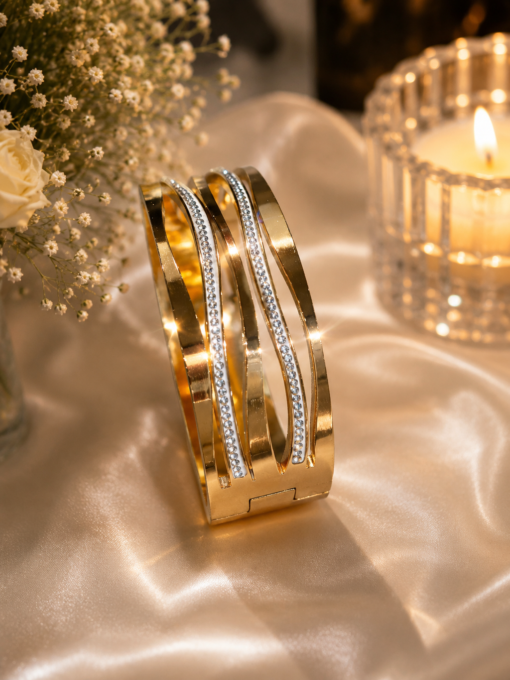 Twisted Elegance - Multi-Band Gold Bracelet