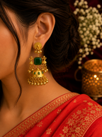 Nrityangana Viraasat Luxe – Temple Jhumka Kashmiri Earrings