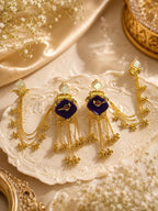 Stile Sovrano Mayurika Heritage Saree Pin with Bird Motif & Chain for Women | Premium Ethnic Brooch