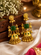 Nrityangana Viraasat Luxe – Temple Jhumka Kashmiri Earrings