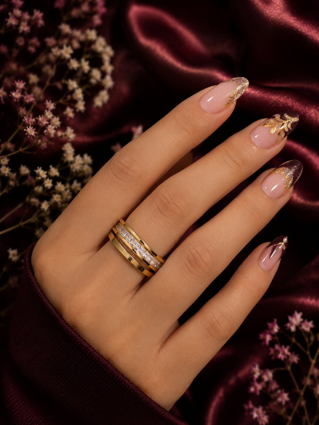 Riflessi Lucidi Two-Tone Glow Ring Set