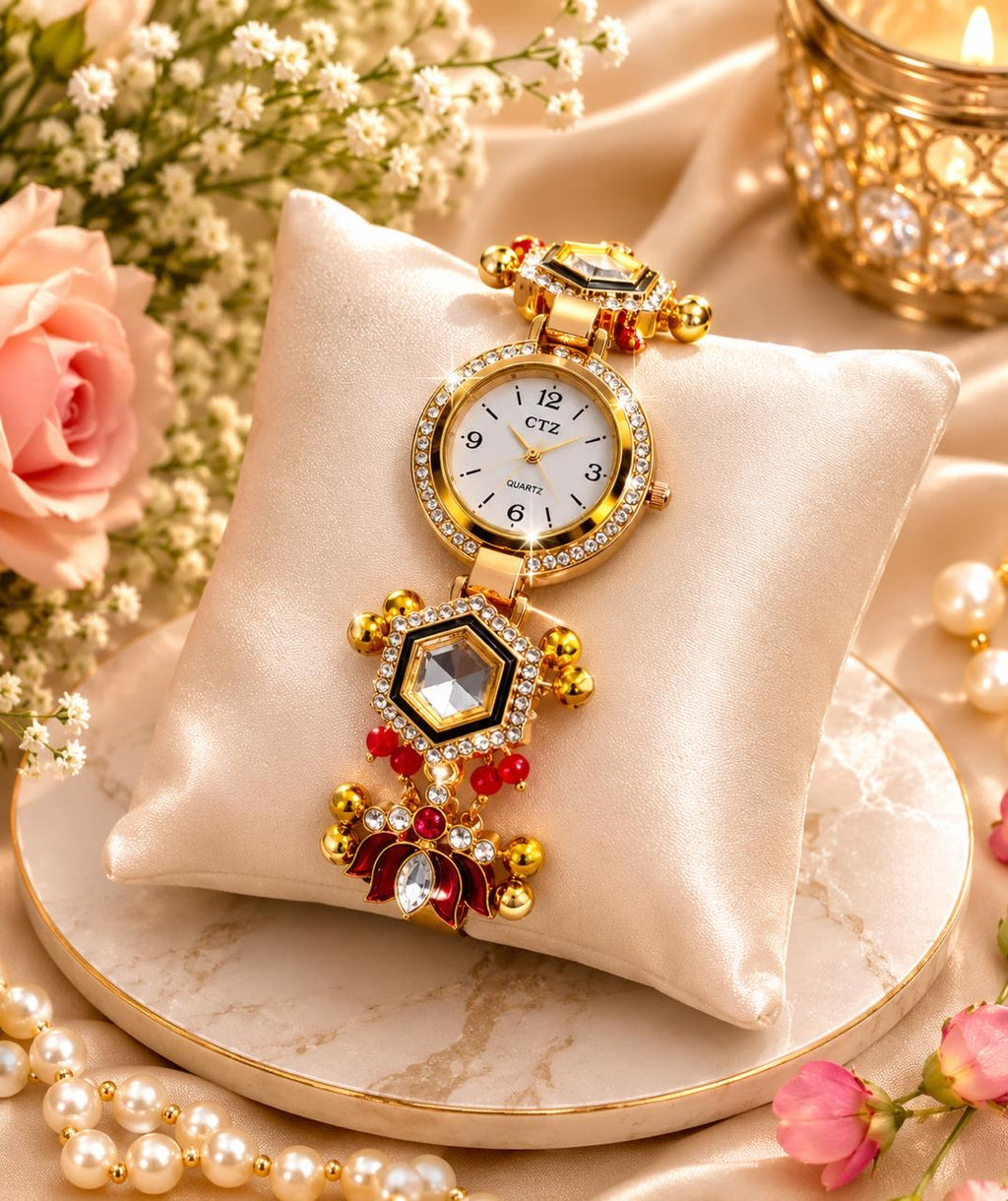 Stile Sovrano Raksha Bandhan Heritage Rakhi Bracelet Watch for Brother | Premium Designer Rakhi Watch | Rakhi Utsav Collection