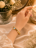 Aurora Duo Bracelet – Protective Grace in Structured Gold