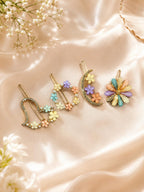 Pushpika Royale Floral Hair Clip Set for Women | Luxury Crystal & Pastel Flower Designer Hair Pins | Premium Fashion Hair Accessories